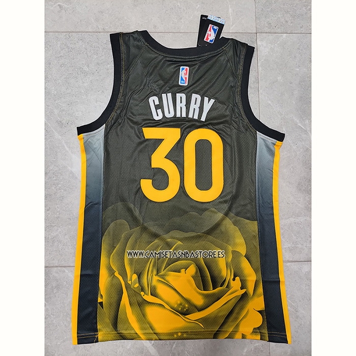 Stephen Curry NO 30 Camiseta Golden State Warriors Ciudad 2022-23 Negro
